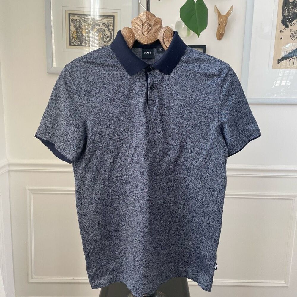 Hugo Boss Polo Golf Short Dark Blue Slim Fit L